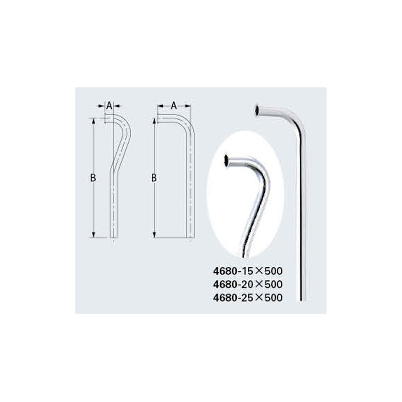Kakudai Stop Faucet Water Supply L Pipe 4680-55x350