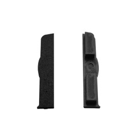 C02 LED Aluminium Skirting Board + Cover for LED Strip Black End Cap Right Pack of 1