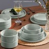 Onader Stoneware Dinnerware Sets, 8 Piece Plates and Bowls Dishes
