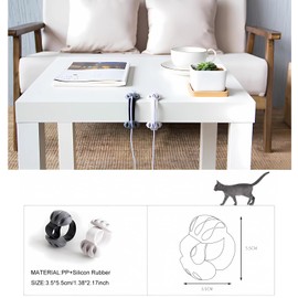 6 Pcs Cable Clips,Cord Organizer Holder Silicone USB Cable Winder Desktop Management Clips Cable Holder for Desk, Home, Office.