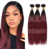 1B/99J Human Hair Bundles Ombre Straight Bundle Burgundy Bundles Human
