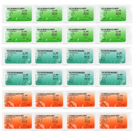 24 Pieces Suture Material - Refill Pack Surgical Suture Kit Wound Suture Exercise Kit Ideal Suture Exercise Thread for Students