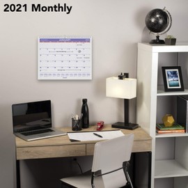2021 Wall Calendar by AT-A-GLANCE, 15" x 12", Medium, Monthly, Wirebound (PM82821)