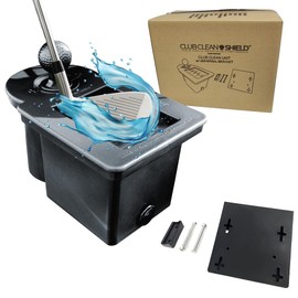 Club Clean - Original Ball and Club Cleaner/Washer with Universal Bracket for Golf Cars - Home Use - Single Chamber, Black
