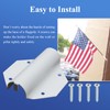 CTUOPTUO Side Mount Flag Pole Holder, Allows Display of 1"