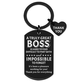 UIWIHHP Boss Gifts for Women Men Thank You Keychain Best Boss Gift for Bosses Unqiue Birthday Chrsitmas Bosses Day Gifts for Men Women Cool Stuff Retirement Going Away Gift Ideas