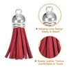 sourcing map 20Pcs 1.5 Inch Leather Tassels Keychain Charm with