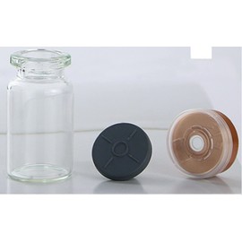 DIELLY 20 Pcs 10ml Glass Bottle,Sterile Transparent Vial,Seals Empty Vials, Lab Sample Vial, Empty Vials with Self Healing Injection Port,With Flip Off Aluminum Cap (19) B Package