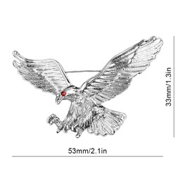 Huture 2PCS Men's Brooch Suit Pin Brooch Buckle Collar Lapel Pin for Men Shirt Collar Pin Gold and Silver Eagle Brooch Metal Brooch Pin Clips for Women Suit Tuxedo Tie Hat Scarf Decoration
