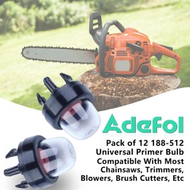 Adefol 12pcs General Snap in 188-512 Primer Bulb Pump 300780002 for Husqarvna 440E 445 445E 450E 455 455E Chainsaw for 125B 125BX 125BVX 225BX 225HBV Leaf Blower and other String Trimmer Weedeater