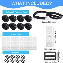 Abnaok Set of 8 Mounting Straps and Clips, Pool Reel Roller, Mobile Solar Foil