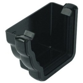 FLOPLAST Stopends - External: REN1 for 110mm Niagara OGEE system (BLACK)
