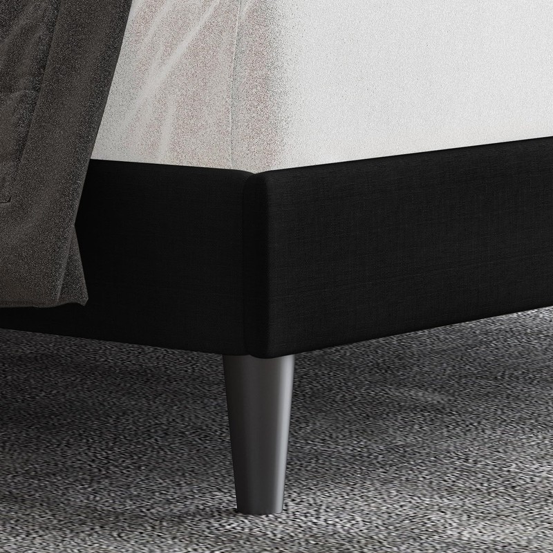 Allewie Full Size Upholstered Platform Bed Frame with Adjustable Headboard,