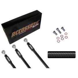 Accossato Kupplungssatz Carbonschwarz kompatibel mit Suzuki DL V-Strom von 2020 bis 2024 (CC 1000) - Layout C, Anzahl der Schläuche: 2