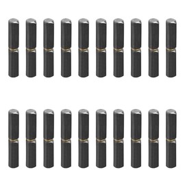 20 Pack Weld On Bullet Hinges - 2-1/2" Long 3/8" Diameter, Carbon Steel Weldable Barrel Hinges, Detachable Gate Door Hinge for Swing Door, Trailer Ramp, Pin OD 1/4"