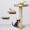 Cat Window Perch with Tall Scratching Posts and 2 Platforms,
