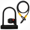 Bike Lock with Key and Cable – Bike U Lock - U-Lock for Bicycles - 2mm PVC Bike Locks - Motorcycle Wheel Lock - Anti-Theft Alloy Steel Bike Lock Cable - Steel Shackle Scooter Lock Tight