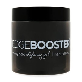 Style Factor Edge Booster HIDEOUT Styling Gel 16.9 Oz | Darkens Gray Hair with Strong Hold and High Shine (Natural Black), 16.9 Fl Oz (Pack of 1)