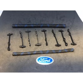 Ford 1967-1979 Ford Truck Wiring  Custom Braided Split Loom Black/Blue Stripe 20 feet