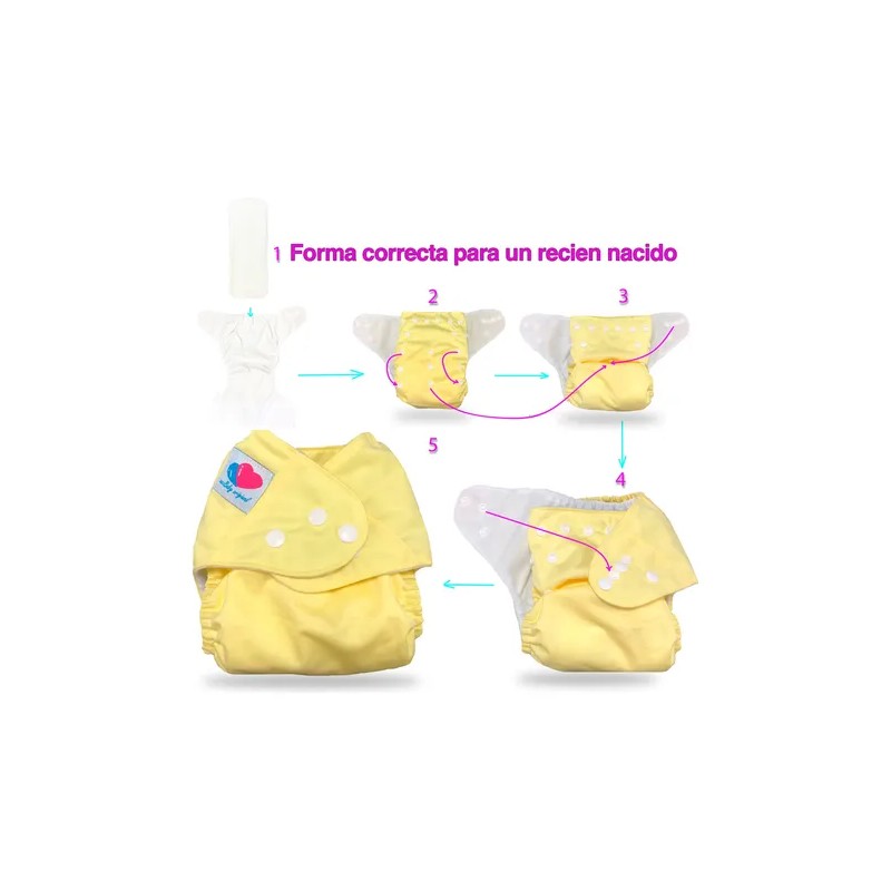 Pañal Ecologico Pack De 5 Regalo 1 Rollo De Papel
