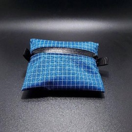 Ultralight Backpacking Wallet - 210D HDPE Gridstop - Primary color: Charcoal Grey