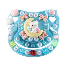 CutiePlusU Adult Sized Dummy for Adults Big Shield DIY Handmade - Blue Moon Bear