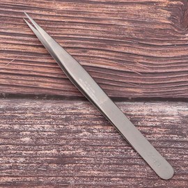 Betued Stainless Steel Tweezers, Tweezers, Precision Tools, High-Quality Antimagnetic Tweezers, Repair Tool for Stainless Watches, Antistatic Tweezers with Acid-resistant Curved Tip (27-SA)