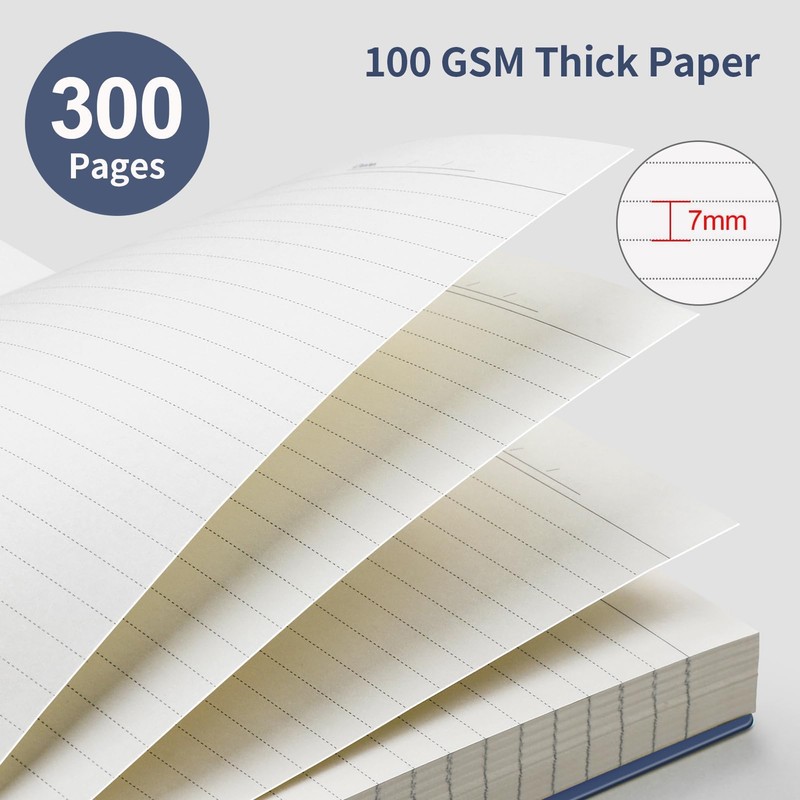 EMSHOI B5 Notebook, College Pad B5 Lined, Notepad 300 Pages