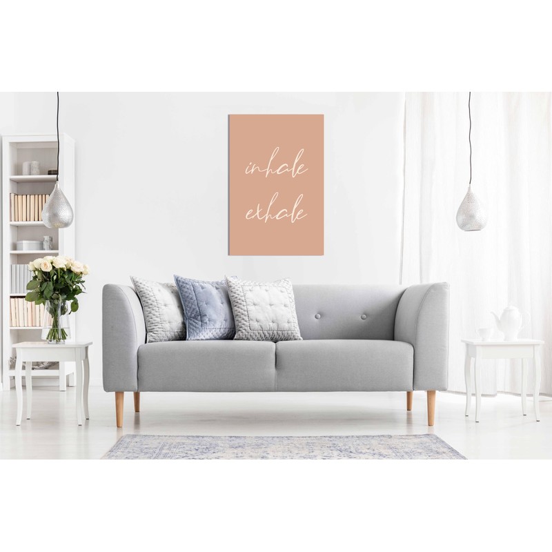 Inhale Exhale 2.0 Framed Canvas Prints Pictures for Home, Walls,