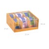 Kesper Teebox, Holz, braun, 22 x 21 x 9.5 cm