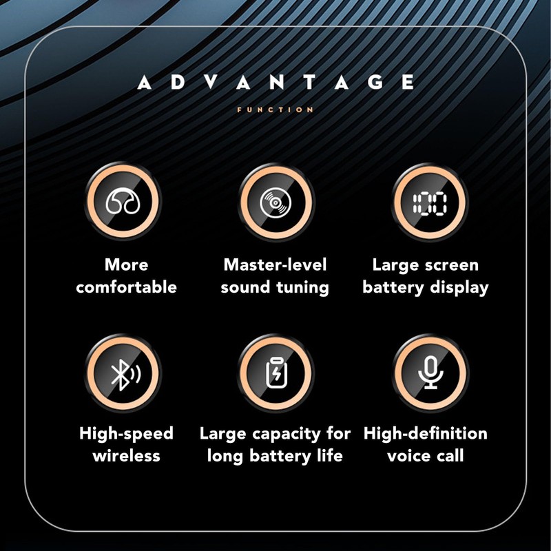 Dpofirs BT 5.4 Headphones, HiFi Stereo Earphones with Noise Cancelling