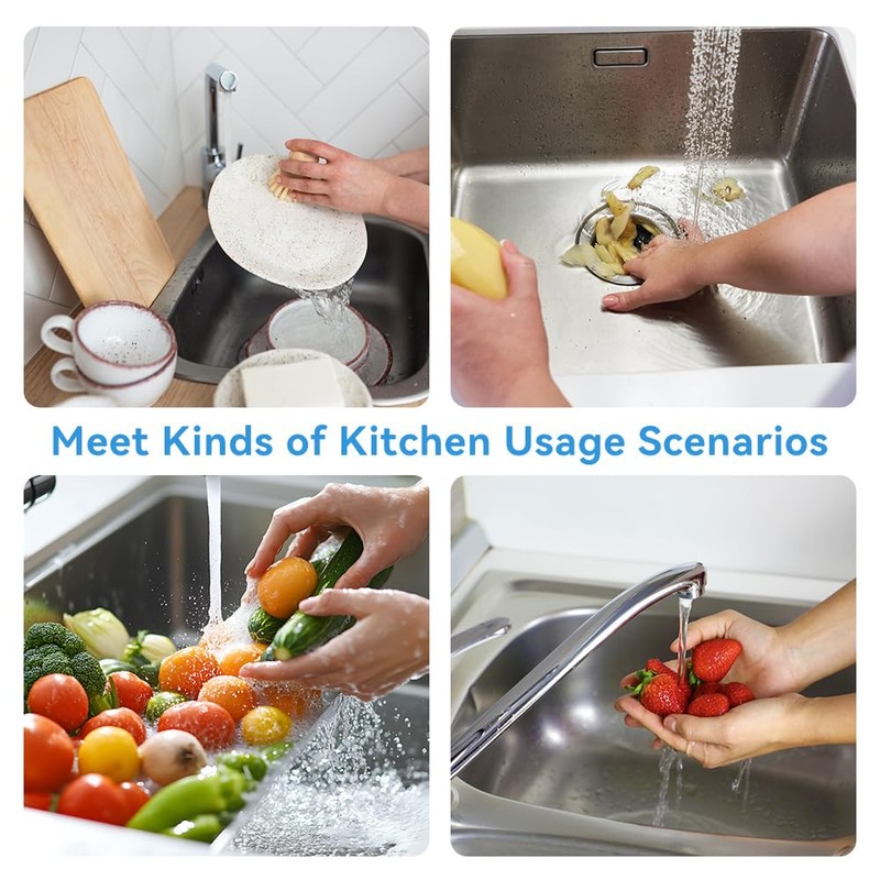 Kitchen Sink Drain Strainer, Pop-up Sink Stopper, 3-in-1 Universal Sink