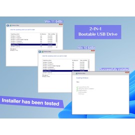 32GB - Bootable Windows 10&11, USB Driver 3.2Gen for Reinstall Windows, Reset Password,Network Drives (WiFi & LAN), Supported UEFI and Legacy, Compatible All Brands