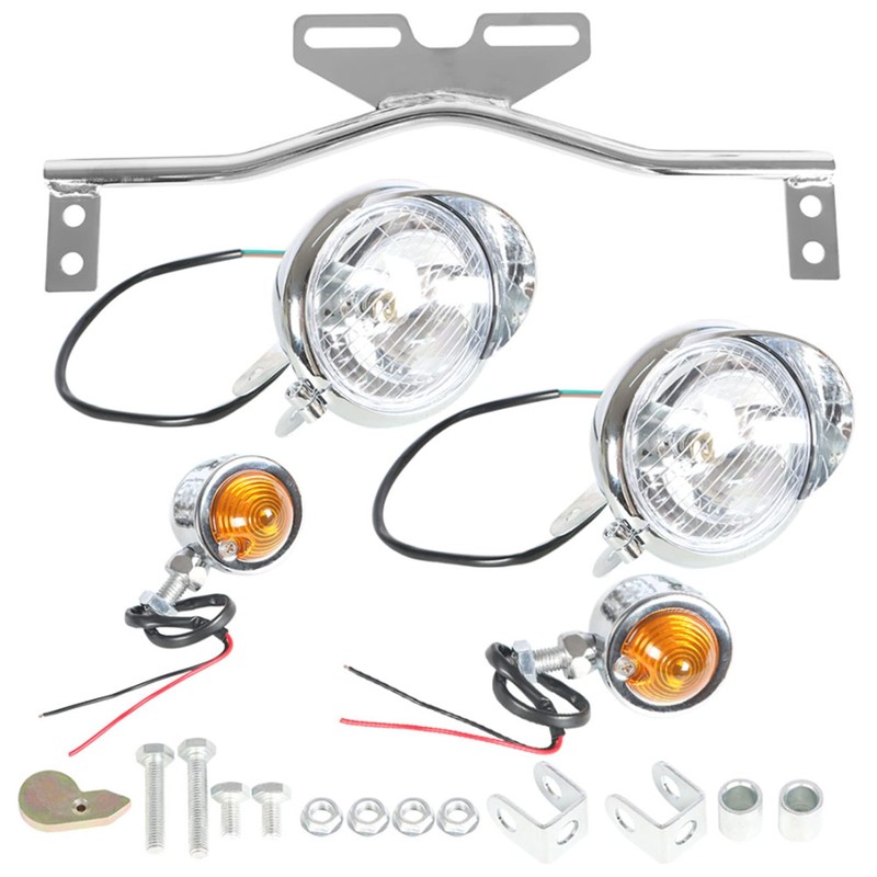 waltyotur Motorcycle Turn Signals Fog Light Turn Light Bar Kit