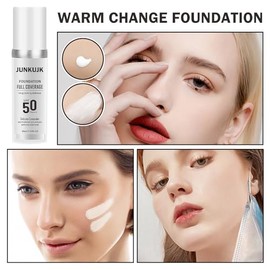 Bases Maquillaje Que Cambian Color Fps Kit Líquido Hidratante Esponjas Corrector Cobertura Completa Graso Larga Duración Control Grasa