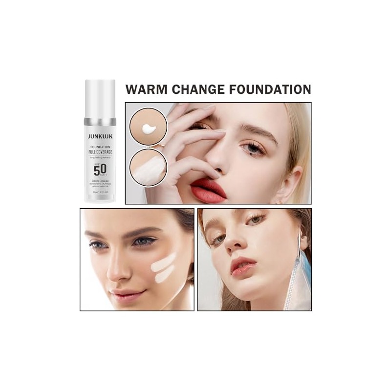 Bases Maquillaje Que Cambian Color Fps Kit Líquido Hidratante Esponjas