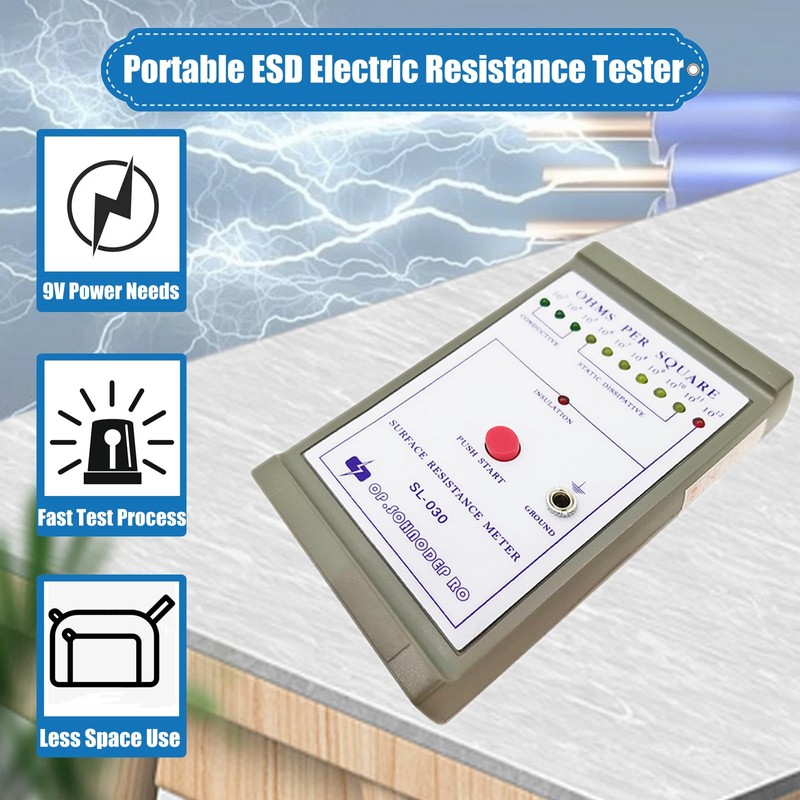 INTSUPERMAI ESD Electric Resistance Tester Surface Earth Resistivity Meter SL-030