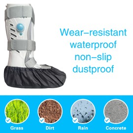 2 pcs Air Cam Walking Boot Covers, Fracture Medical Cast Boots Shoe Covers for Broken Foot Ankle Recovery With Waterproof Anti-slip and Washable (X-Large)