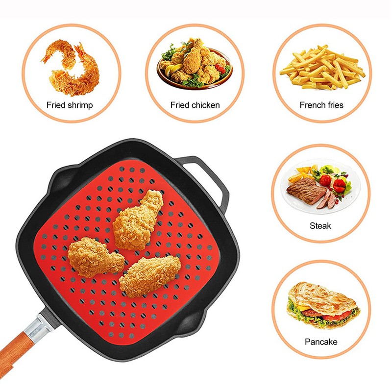 Reusable Air Fryer Mats Stick Proof Dishwasher Safe Oil Resistant