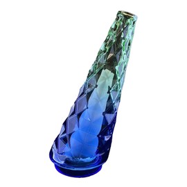 Glass Attachment Accessories, Mini Gradient Crystal Vase, Pro Replacement Top for Table Decoration, Clear Bud Vases for Flower (Green-Blue)