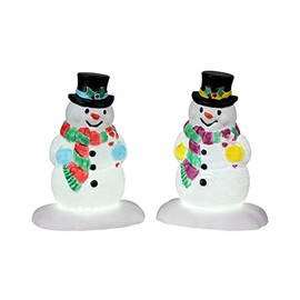 Lemax 24965 Christmas Village Accessory: Holly Hat Snowman (Set of 2)