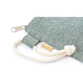 Recycled Cotton Toiletry Bag Colourful 21.5 x 16.9 x 5 cm Drawstring Toiletry Bag, black, casual