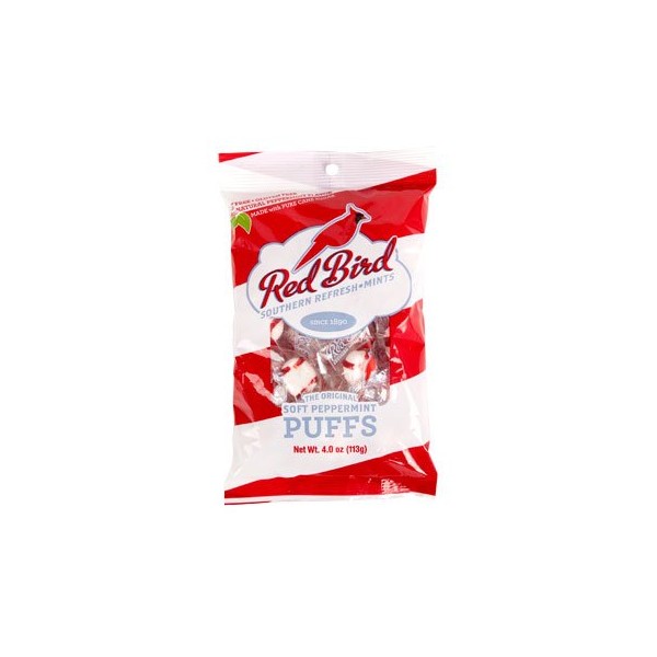 Red Bird Soft Peppermint Puffs Candy Pack (4 Pack)