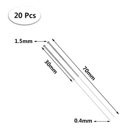 Juliyeh 20 Pcs Nozzle Cleaning Needles Stainless Steel Nozzle Cleaning Tool 3D Printer Clean Accessories for 3D Printer Nozzle, Black