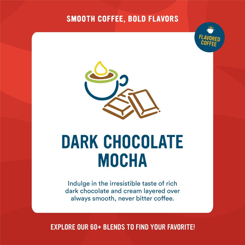 Cameron's Coffee Dark Chocolate Mocha Flavored Single-Serve Pods, Light Roast,