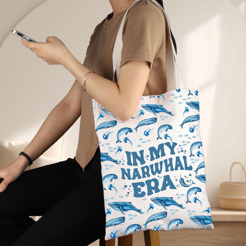 G2TUP Narwhal Tote Bag Narwhal Lover Gifts In My Narwhal
