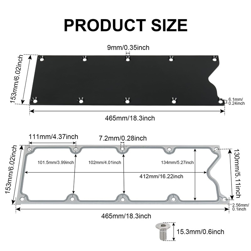LS Gen 3 Valley Pan Cover Plate Low Profile with