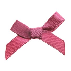 Trucraft 3cm 7mm Satin Ribbon Mini Craft Bows Dusky Pink Pack of 20