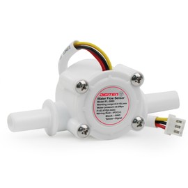 DIGITEN FL-308D 3/8 Inch Water Flow Sensor, Food Grade POM Flow Hall Sensor 0.3-10L/Min Flow Meter Without Thread for Beverage Drinks