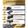 ARLIME Electric Griddle, 35" Teppanyaki Grill w/Extra Large Tabletop, Portable